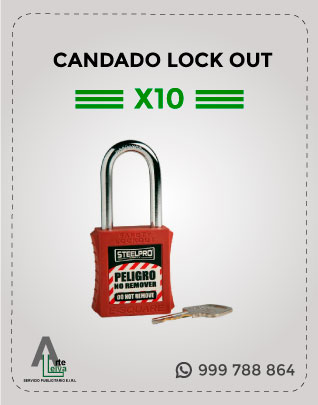 candado lock out x10 | arte leiva