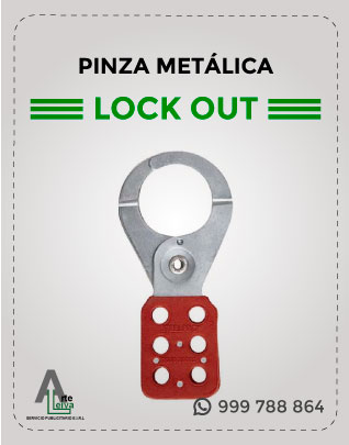 pinza metalica lock out